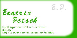 beatrix petsch business card